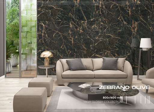 Zebrano Olive Green Tiles 80cm x 160cm